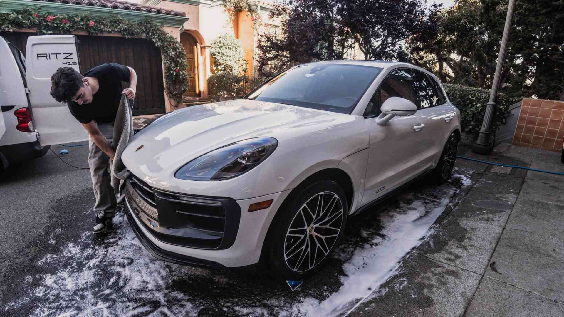 RitzDetail hand finishing a luxury vehicle in Marin County